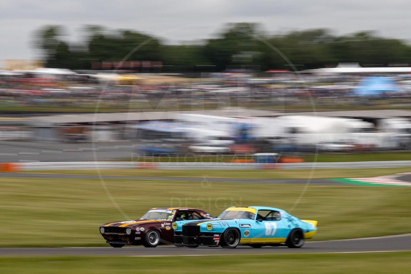 Coastal Motorsport Camaro racing side by side